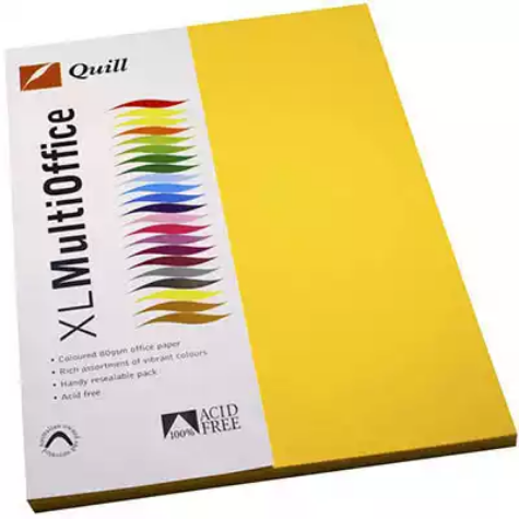 Picture of QUILL COLOURED A4 COPY PAPER 80GSM SUNSHINE PACK 100 SHEETS