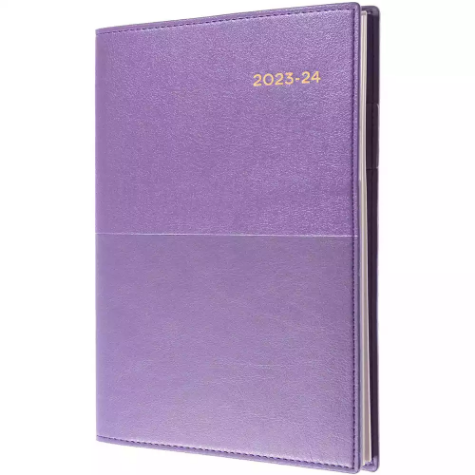 Picture of COLLINS VANESSA FY385.V55 FINANCIAL YEAR DIARY WEEK TO VIEW A5 PURPLE