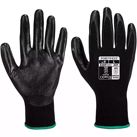 Picture of PORTWEST A320 DEXTI-GRIP GLOVE BLACK S