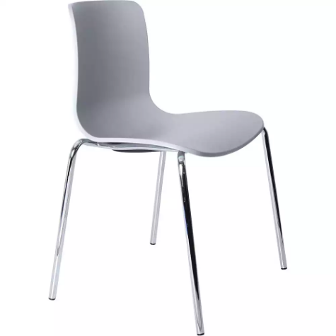 Picture of DAL ACTI CHAIR 4-LEG CHROME FRAME LIGHT GREY POLYPROP SHELL 350MM