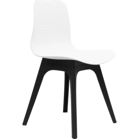 Picture of RAPIDLINE LUCID CHAIR WHITE SEAT BLACK POLYPROPLENE BASE