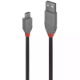 Picture of LINDY 36732 ANTHRA LINE USB-A 2.0 TO MICRO-B CABLE 1M BLACK