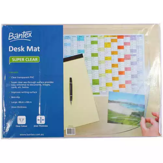 Picture of BANTEX DESK MAT TRANSPARENT 480 X 680MM