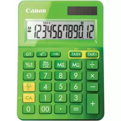 Picture of CANON LS-123K MINI DESKTOP CALCULATOR 12 DIGIT METALLIC GREEN