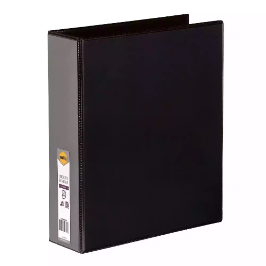 Picture of MARBIG CLEARVIEW INSERT RING BINDER 2D 50MM A4 BLACK