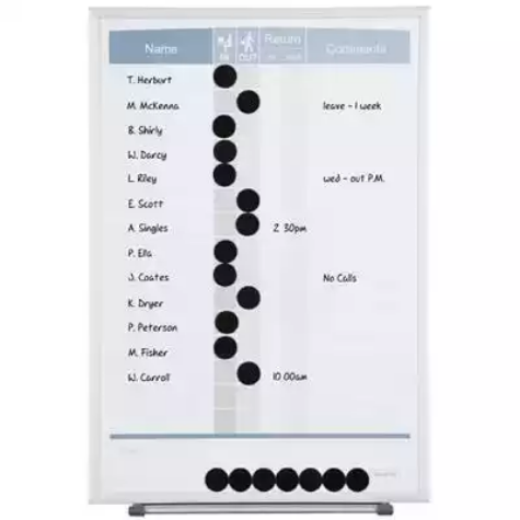 Picture of QUARTET PERSONNEL MATRIX BOARD IN/OUT 410 X 280MM WHITE