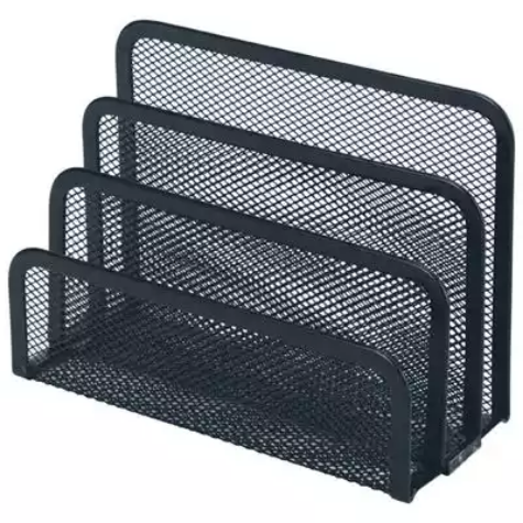 Picture of ESSELTE METAL MESH VERTICAL ORGANISER FILE SORTER BLACK