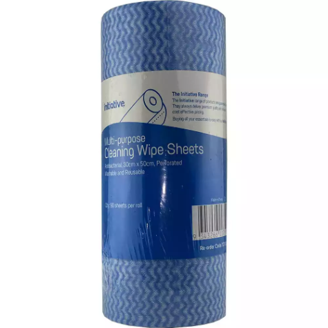 Picture of INITIATIVE CLEANING WIPES BLUE ROLL OF 90 SHEETS