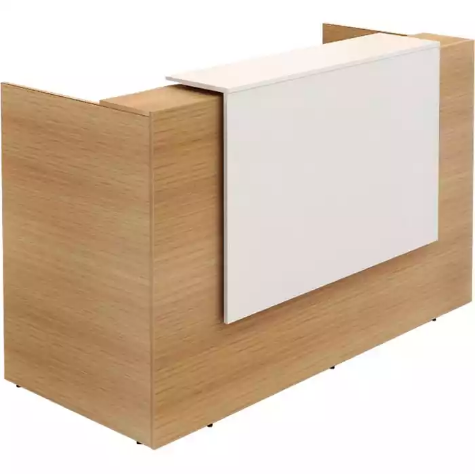 Picture of SORRENTO RECEPTION COUNTER 1800 X 840 X 1150MM WHITE/BEECH