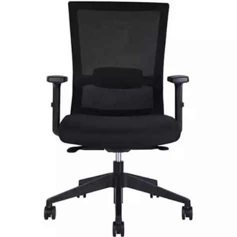 Picture of PORTLAND TASK CHAIR MEDIUM MESH BACK ARMS BLACK