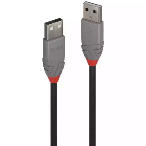 Picture of LINDY 36694 ANTHRA LINE USB-A TO USB-A 2.0 CABLE 3M BLACK