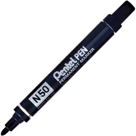 Picture of PENTEL N50 PERMANENT MARKER BULLET 1.5MM BLACK BOX 12