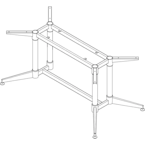 Picture of RAPIDLINE TYPHOON MEETING TABLE FRAME 1542 X 792MM BLACK