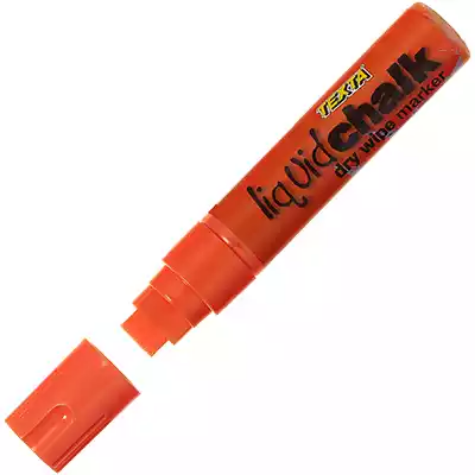 Picture of TEXTA JUMBO LIQUID CHALK MARKER DRY WIPE CHISEL 15MM ORANGE