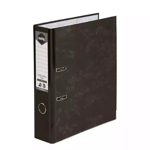 Picture of MARBIG HALF LEVER ARCH FILE REINFORCED SPINE A4 BLACK