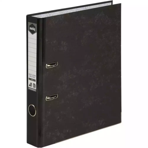 Picture of MARBIG HALF LEVER ARCH FILE REINFORCED SPINE A4 BLACK