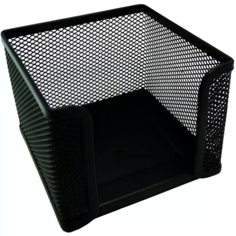 Picture of ESSELTE METAL MESH MEMO CUBE HOLDER BLACK