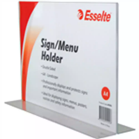 Picture of ESSELTE SIGN / MENU HOLDER DOUBLE SIDED LANDSCAPE A4 CLEAR