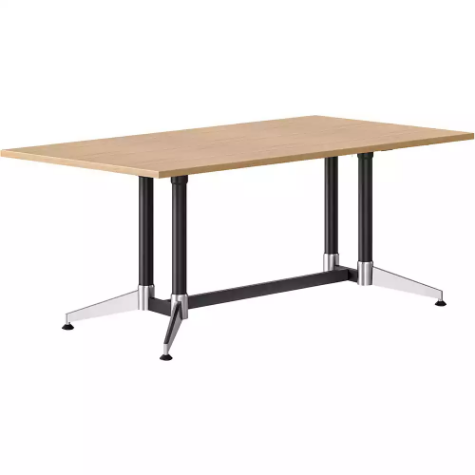 Picture of RAPIDLINE TYPHOON MEETING TABLE RECTANGLE 1800W X 750D MM NATURAL OAK TOP