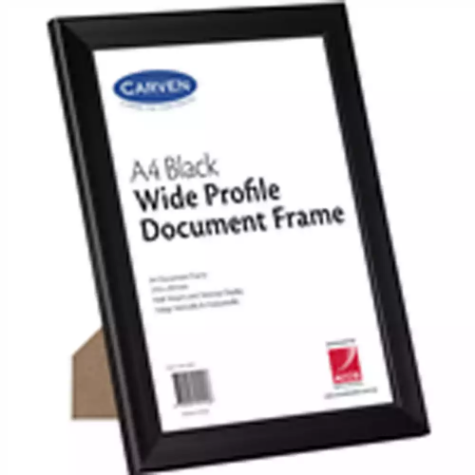 Picture of CARVEN DOCUMENT FRAME WIDE PROFILE A4 BLACK