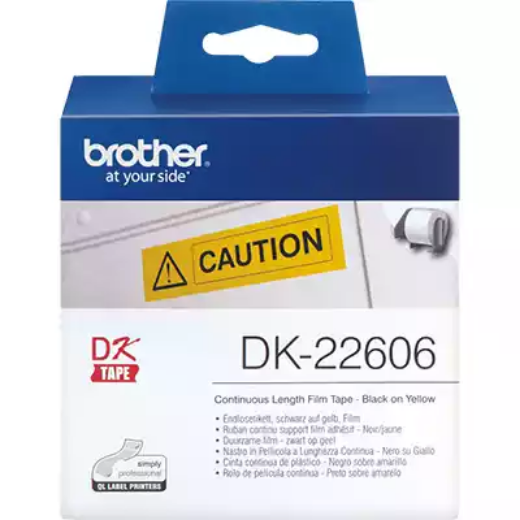 Picture of BROTHER DK-22606 CONTINUOUS FILM LABEL ROLL 62MM X 15.24M YELLOW