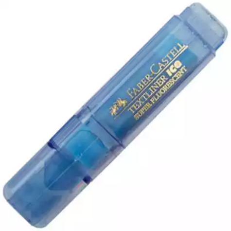 Picture of FABER-CASTELL TEXTLINER ICE HIGHLIGHTER CHISEL BLUE BOX 10