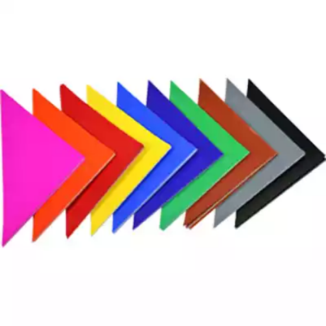 Picture of RAINBOW KINDER SHAPES PAPER TRIANGLE 85GSM 125 X 180MM GLOSSY ASSORTED PACK 720