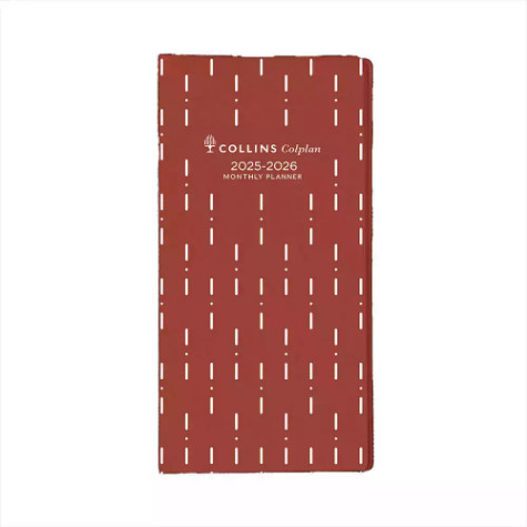 Picture of COLLINS COLPLAN 11W.V15 EARLY EDITION PLANNER DIARY 2 YEAR MONTH TO VIEW B6/7 RED