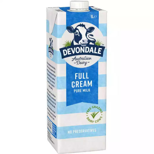 Picture of DEVONDALE UHT LONG LIFE FULL CREAM MILK 1 LITRE