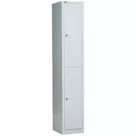 Picture of GO STEEL LOCKER 2 DOOR 380 X 455 X 1830MM SILVER GREY