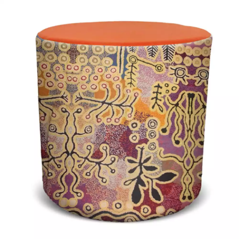 Picture of ORANGE DUST SPECTRUM EVA ROUND OTTOMAN 450 X 450 X 450MM GOLDEN ORANGE