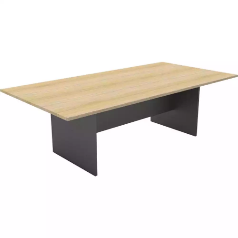 Picture of RAPID WORKER BOARDROOM TABLE 2400 X 1200MM OAK/IRONSTONE