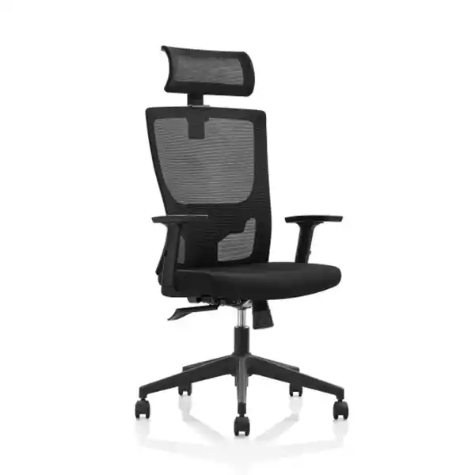 Picture of INITIATIVE PLUTO TASK CHAIR HIGH MESH BACK HEADREST ADJUSTABLE ARMS BLACK