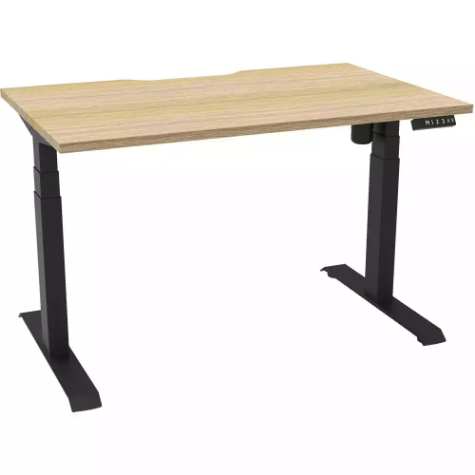 Picture of RAPIDLINE BOOST LIGHT SINGLE SIDED WORKSTATION 1200MM NATURAL OAK TOP /  BLACK FRAME