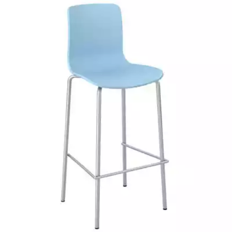 Picture of DAL ACTI CHAIR 4-LEG LOW BARSTOOL CHROME FRAME PALE BLUE SHELL