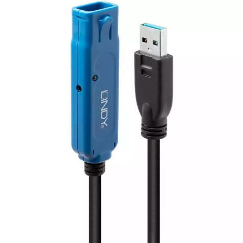 Picture of LINDY 43158 ACTIVE PRO EXTENTION CABLE USB-A 3.0 8M BLACK/BLUE