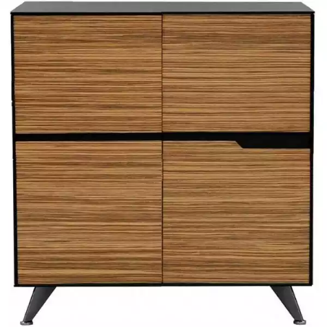 Picture of NOVARA CREDENZA 4 DOOR 1224 X 425 X 1250MM ZEBRANO TIMBER VENEER