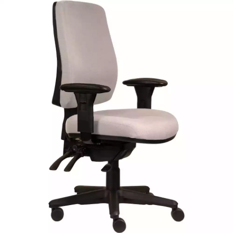 Picture of ERGOSELECT SPARK ERGONOMIC CHAIR HIGH BACK 3 LEVER SEAT SLIDE BLACK NYLON BASE ADJUSTABLE ARMS PETAL