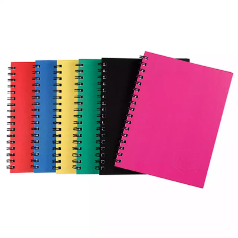 Picture of SPIRAX 512 NOTEBOOK 7MM RULED HARD COVER SPIRAL BOUND A4 200 PAGE ASSORTED COLOURS