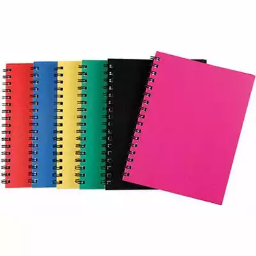 Picture of SPIRAX 512 NOTEBOOK 7MM RULED HARD COVER SPIRAL BOUND A4 200 PAGE ASSORTED COLOURS