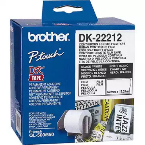 Picture of BROTHER DK-22212 CONTINUOUS FILM LABEL ROLL 62MM X 15.24M WHITE