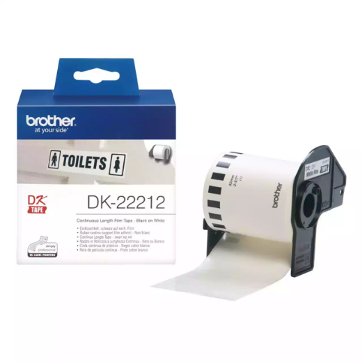 Picture of BROTHER DK-22212 CONTINUOUS FILM LABEL ROLL 62MM X 15.24M WHITE