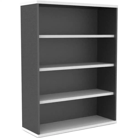 Picture of RAPID WORKER BOOKCASE 3 SHELF 900 X 315 X 1200MM WHITE/IRONSTONE