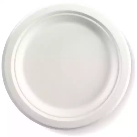 Picture of BIOPAK BIOCANE ROUND PLATE 230MM WHITE PACK 125