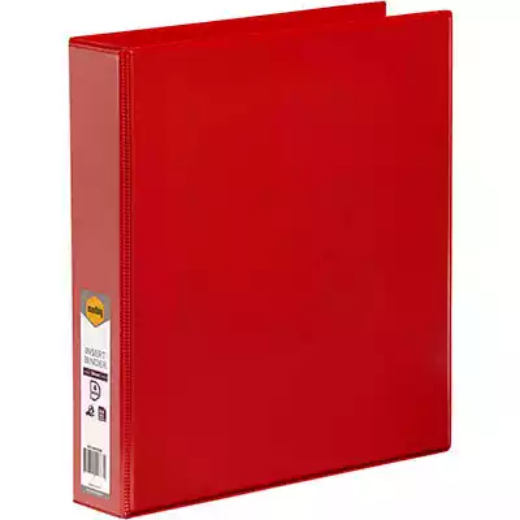 Picture of MARBIG CLEARVIEW INSERT RING BINDER 4D 38MM A4 RED