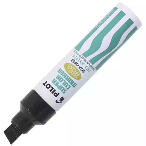 Picture of PILOT SCA-6600 SUPER COLOUR JUMBO PERMANENT MARKER CHISEL BROAD 10.0MM BLACK