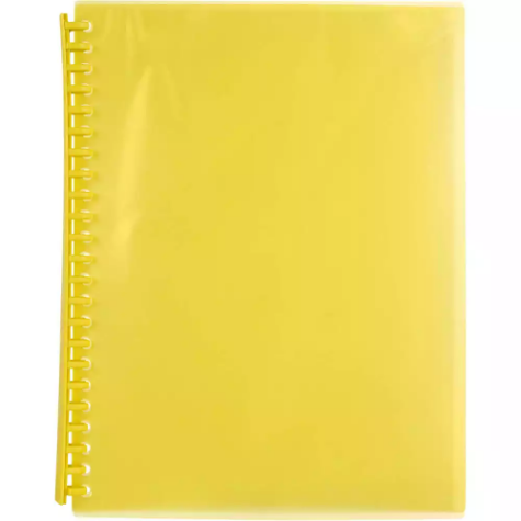 Picture of MARBIG DISPLAY BOOK REFILLABLE 20 POCKET A4 SUMMER YELLOW