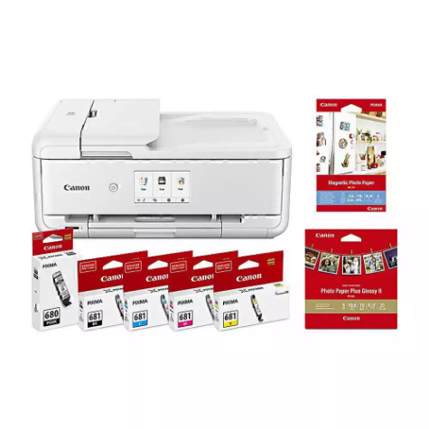 Picture of CANON TS9565A PIXMA HOME MULTIFUNCTION INKJET PRINTER A3 WHITE VALUE BUNDLE