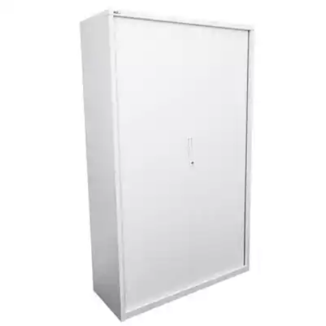 Picture of GO STEEL TAMBOUR DOOR CABINET NO SHELVES 1981 X 1200 X 473MM WHITE CHINA