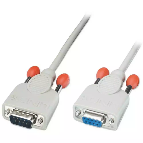 Picture of LINDY 31519 DB9 SERIAL EXTENSION CABLE MALE TO FEMALE 2M WHITE